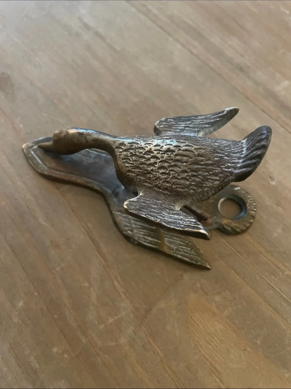 Decorative Brass Duck Wall Hook - Antique Brass Finish letter holder